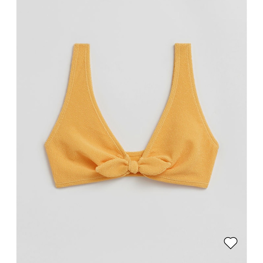 NWT & Other Stories Crepe Knot Tie Bikini Top